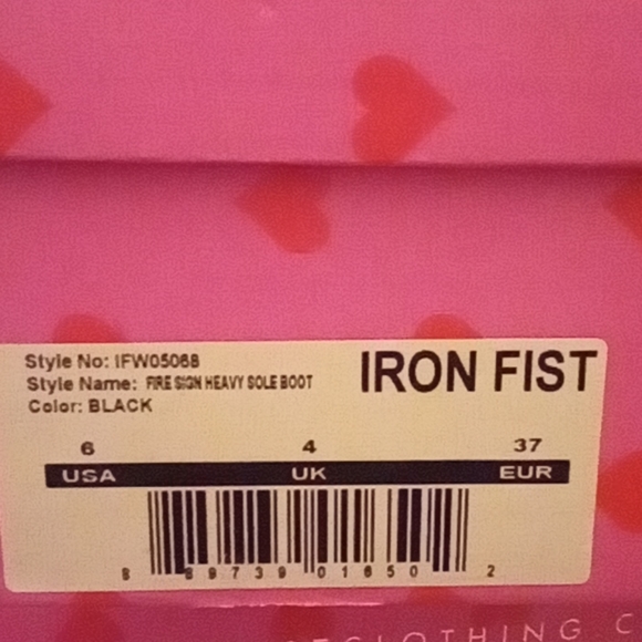 Iron Fist Fire Sign Heavy Sole Boots - Picture 7 of 9